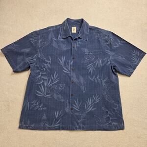 Jamaica Jaxx Authentic Island Style XL 100% Silk Hawaiian Short Sleeve Shirt